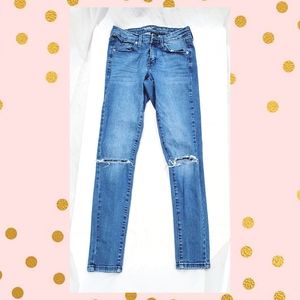 Mossimo Supply Co. Dark Blue Denim Pants, Size 4R